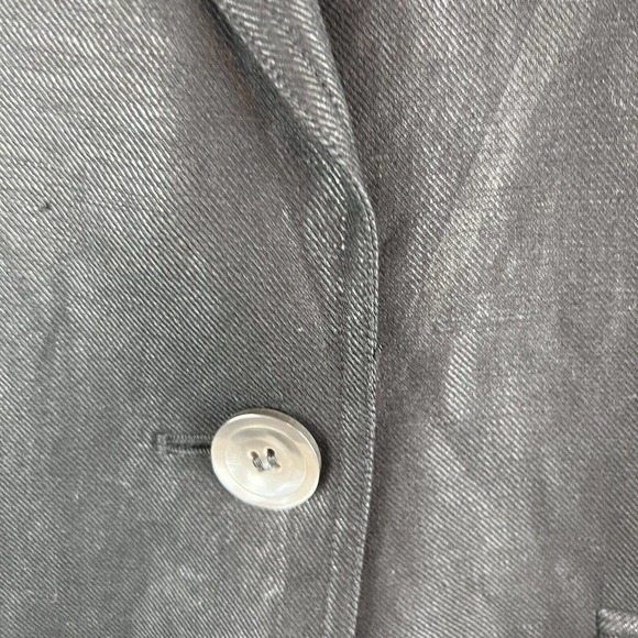 Vtg Cache Blazer S Oversized Linen Blend One Button Jacket - Picture 3 of 8